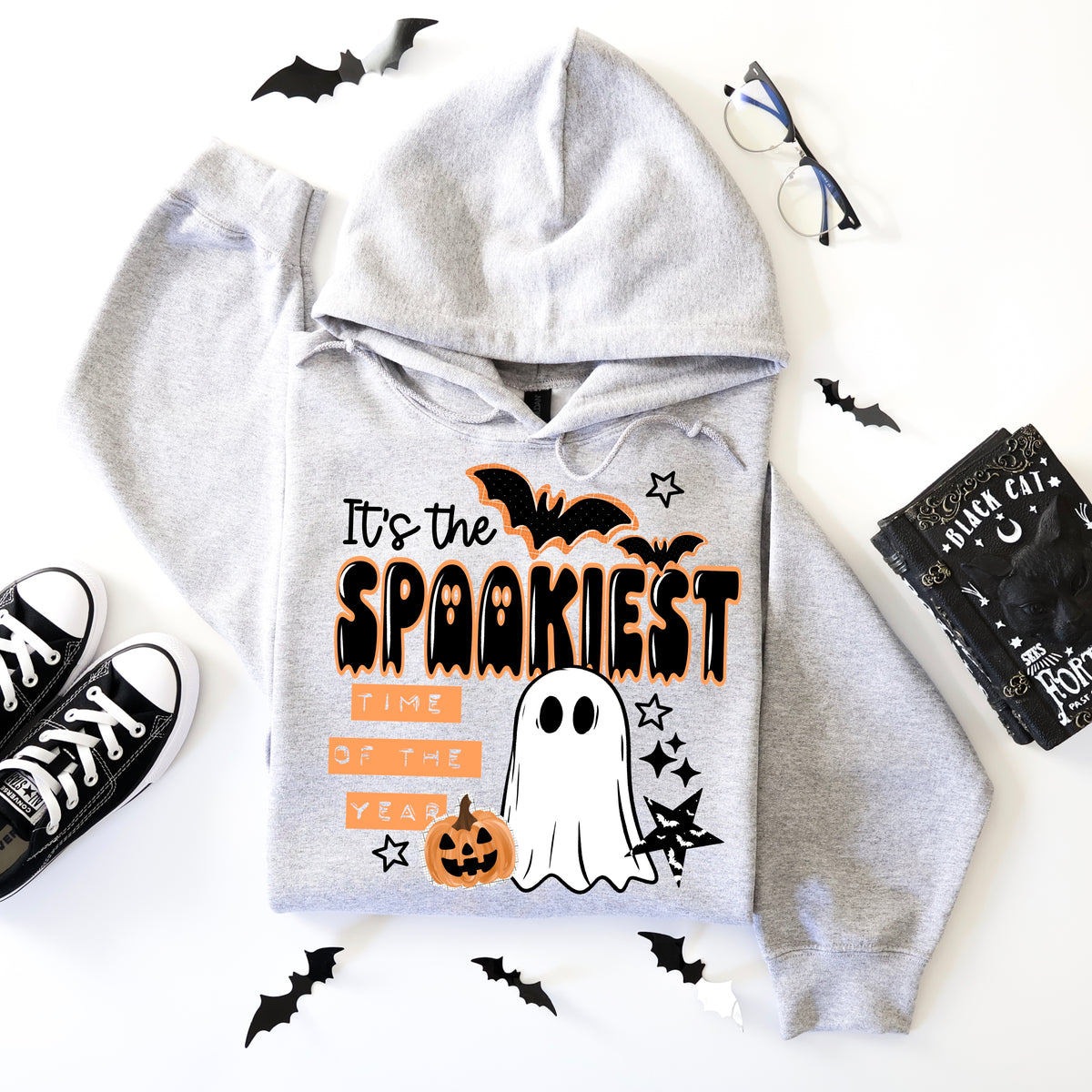 Spookiest time of the year ghost (black) (CSC) DTF Transfer