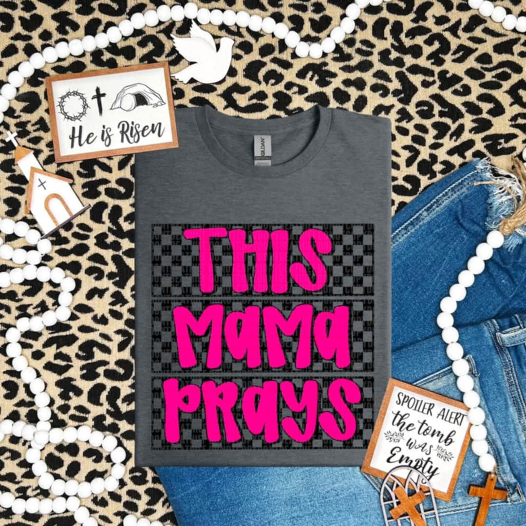 This mama prays pink 85781 DTF transfer