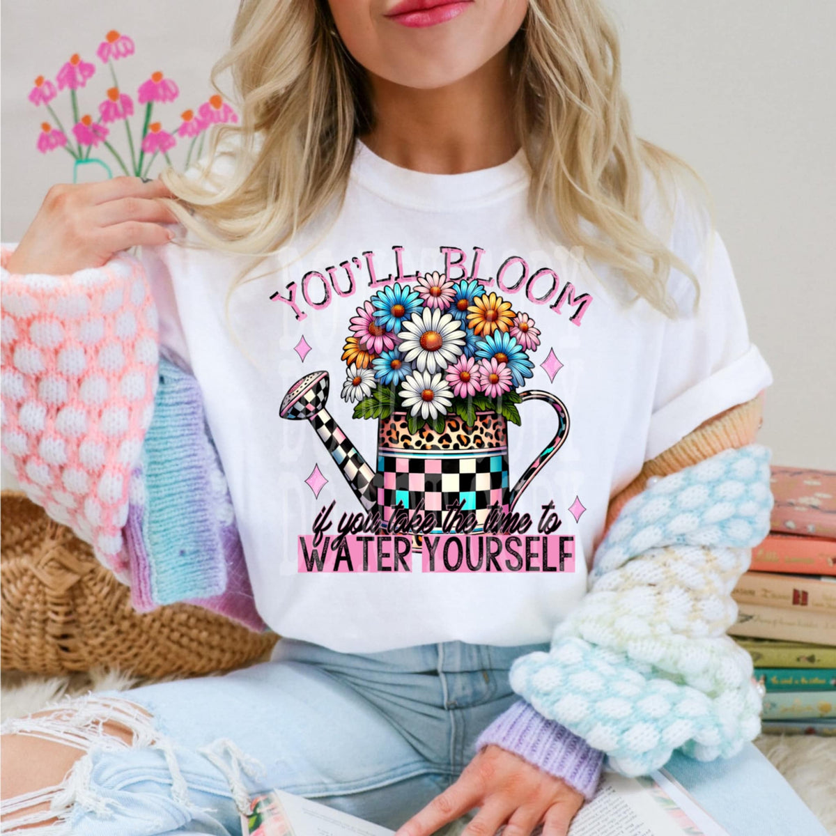 You’ll bloom if you take the time to water yourself (DD) 94129 DTF transfer