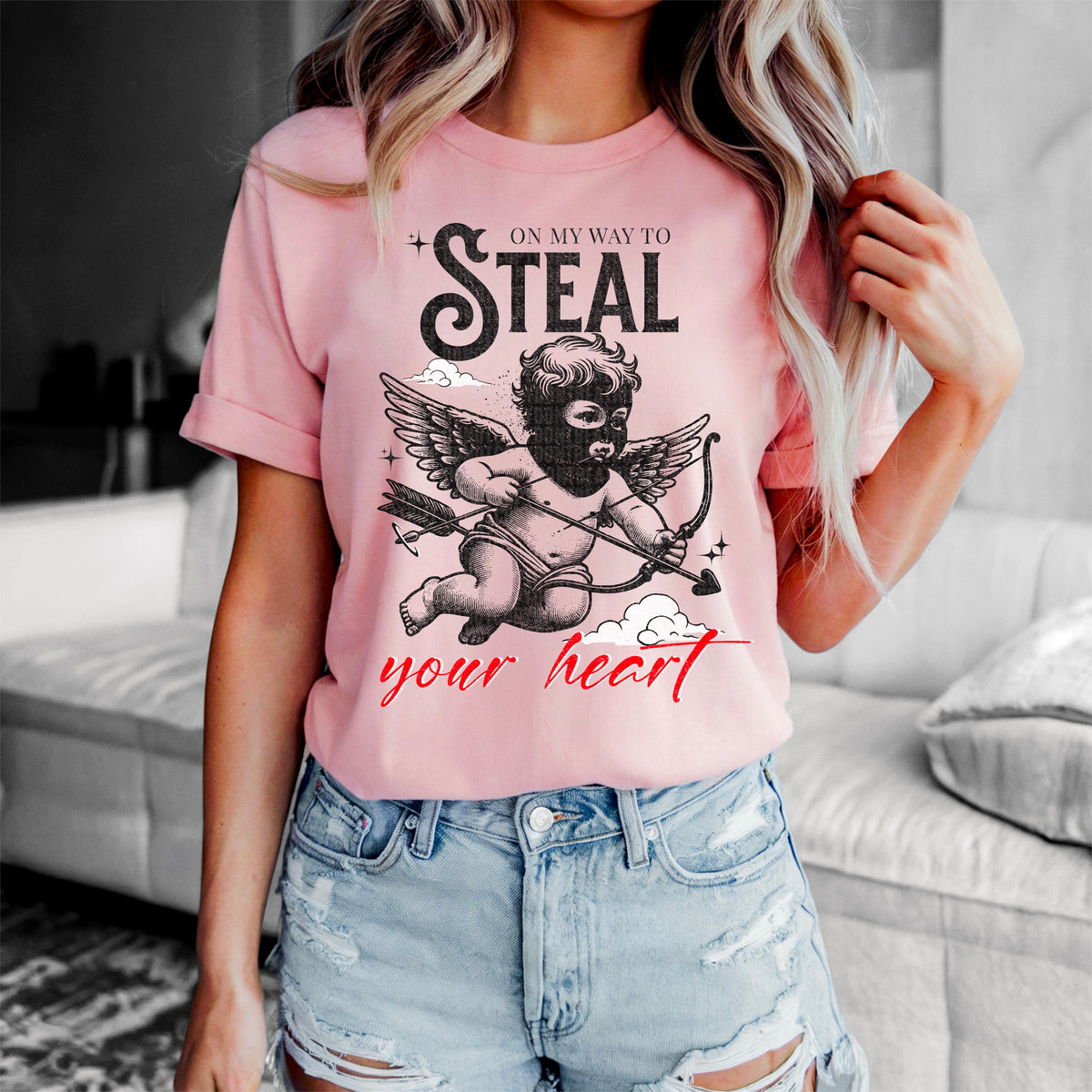 On my way to steal your heart 93793 DTF transfer