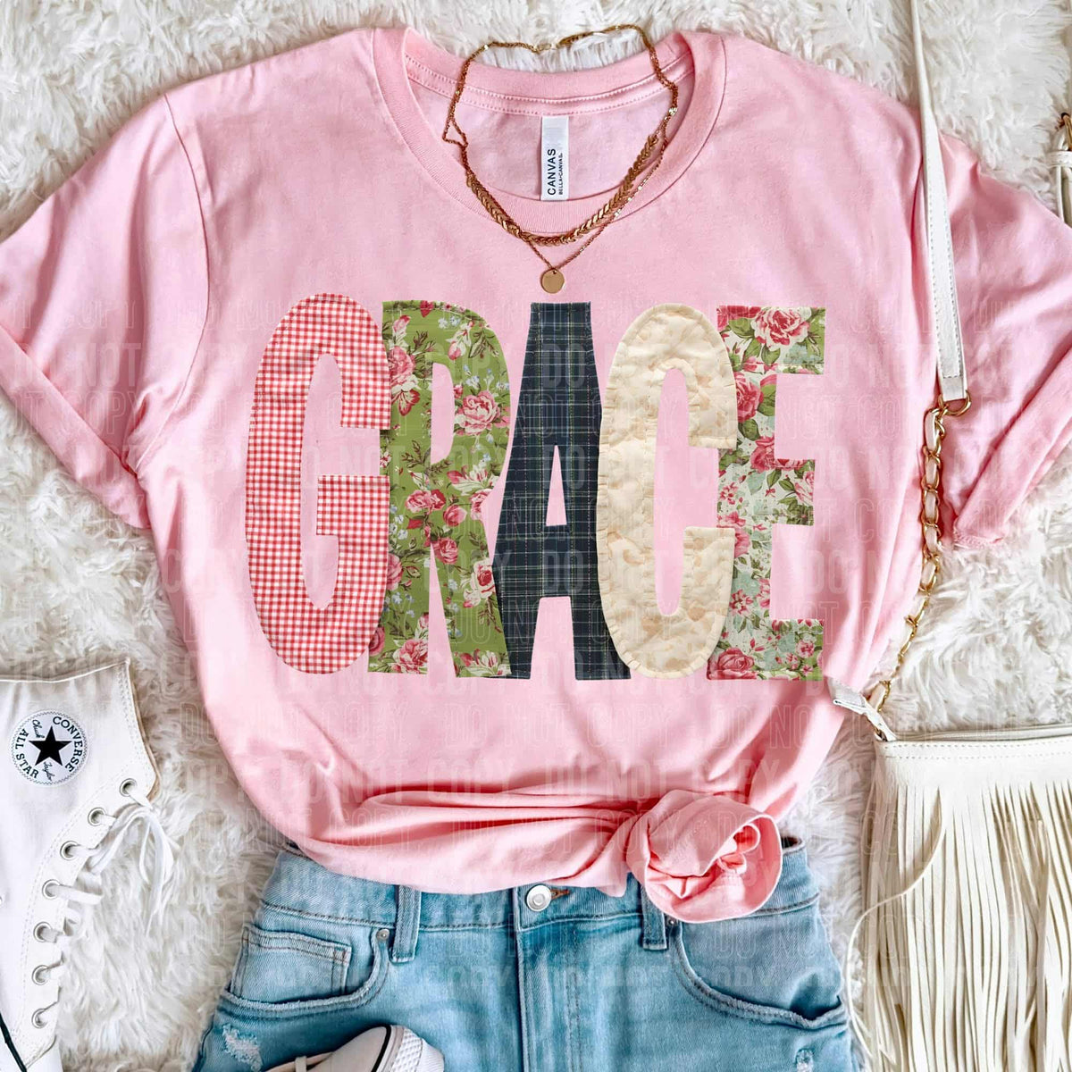 Grace Faux Fabric (SBB) DTF Transfer