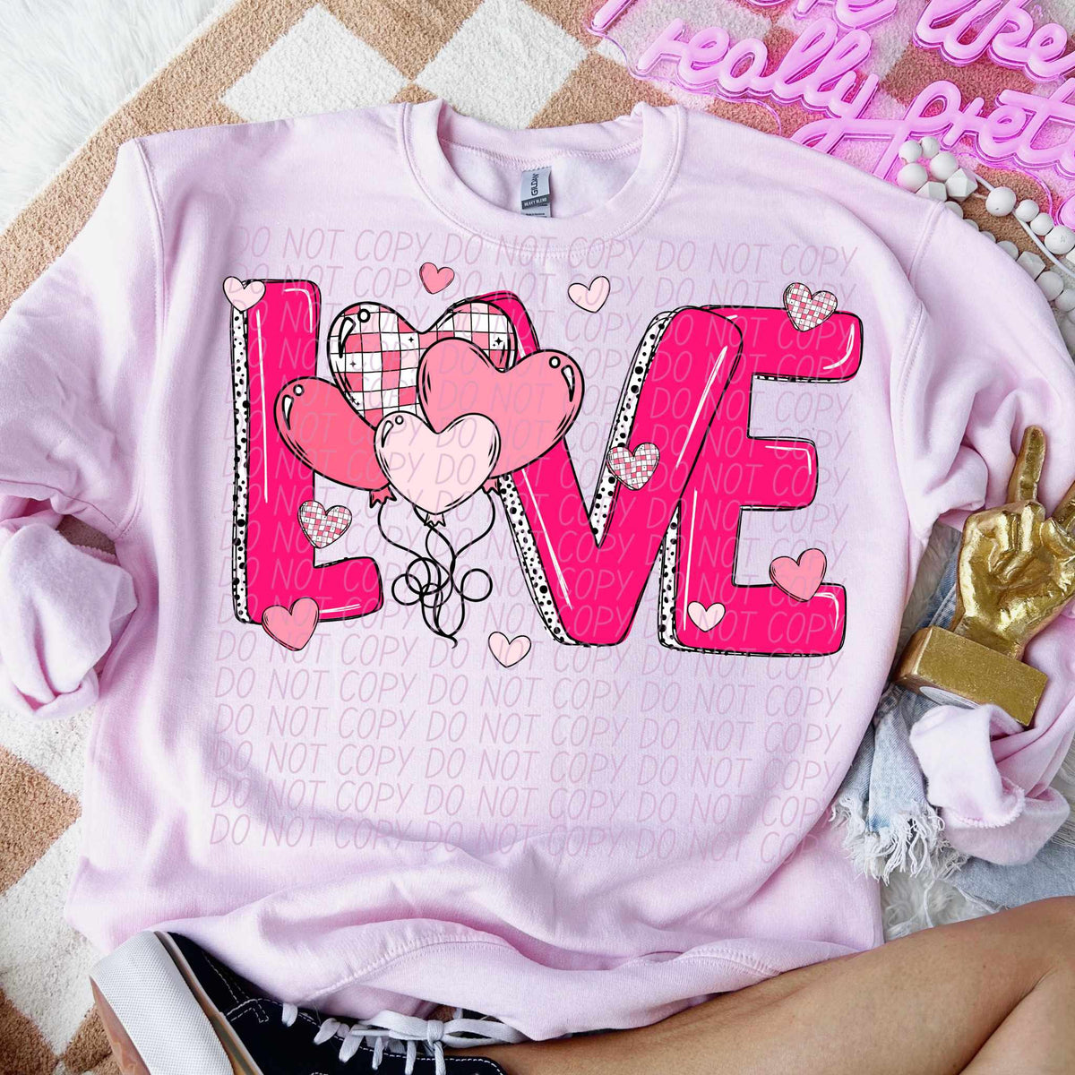 Love heart balloons (CITY) 75757 DTF transfer