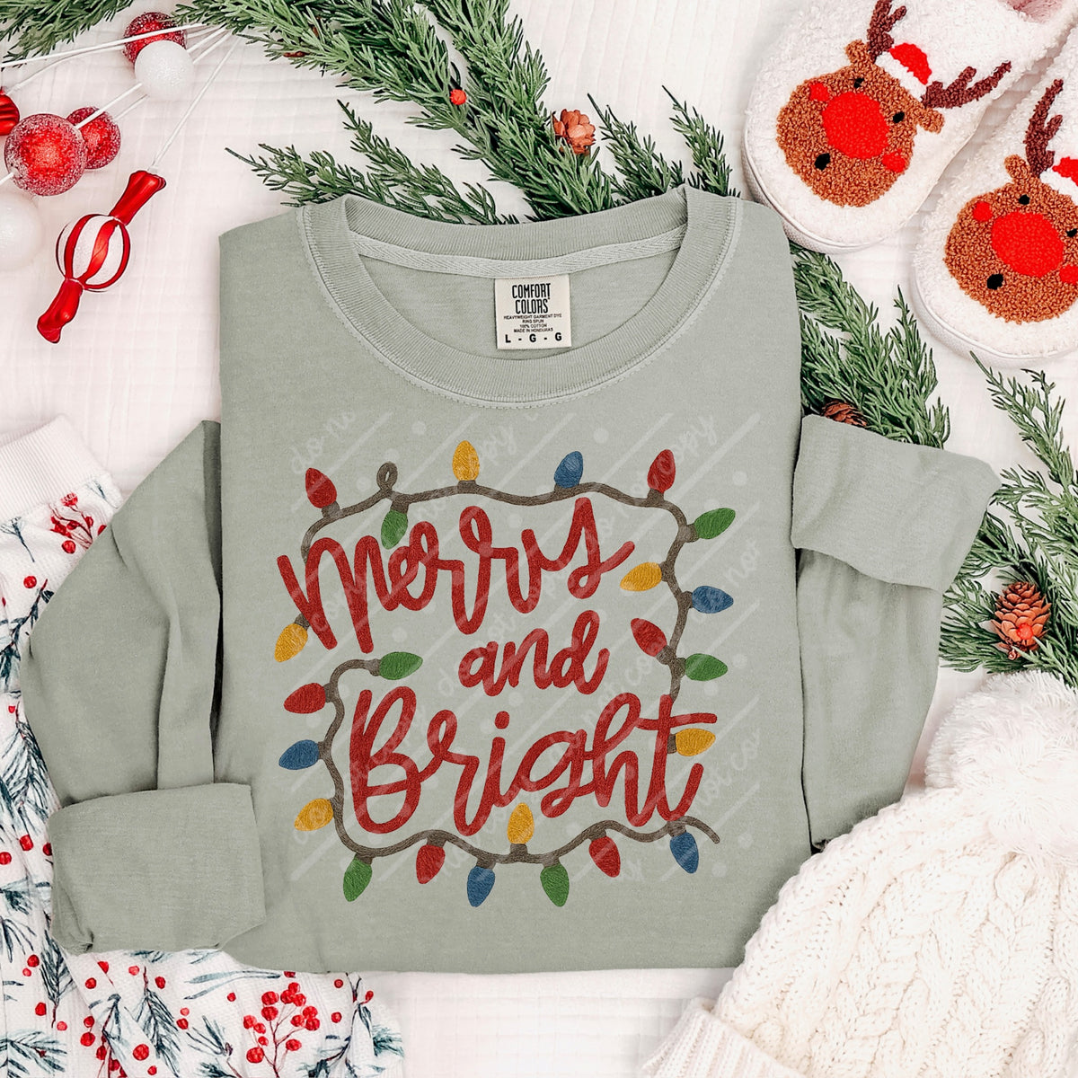 Merry and bright lights (scarlow) DTF transfer