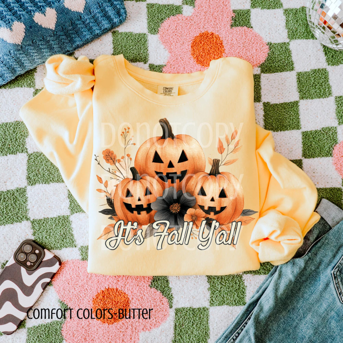 Its Fall Yall Jack o Lanterns CSG DTF transfer