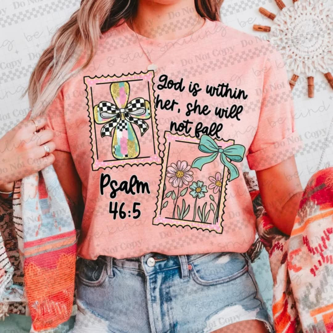 God is within her she will not fall (CMLD) 94829 DTF transfer