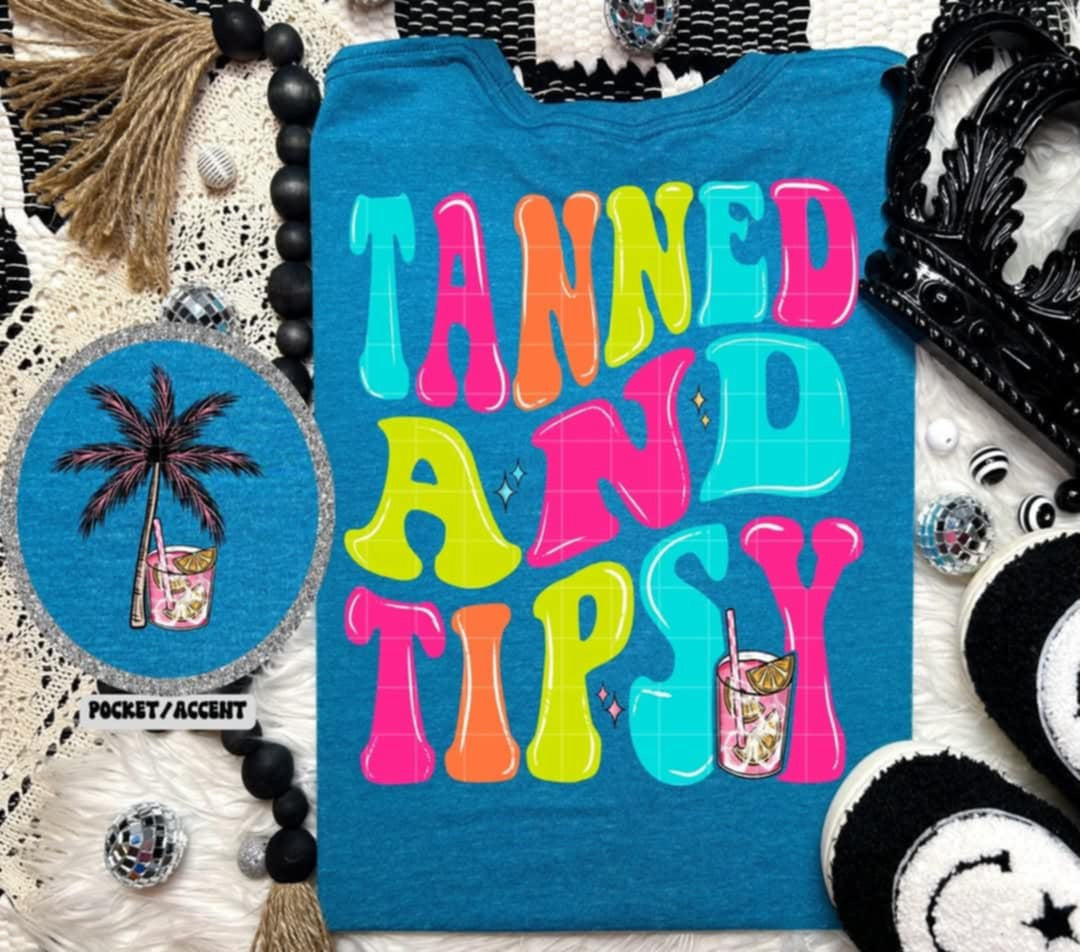 Tanned and tipsy BACK (Linda) 106659 DTF transfer