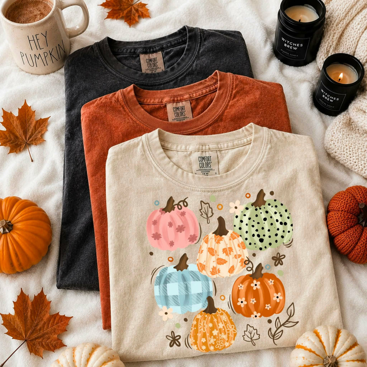 Patterned pumpkins (csc) Sunday Special DTF transfer