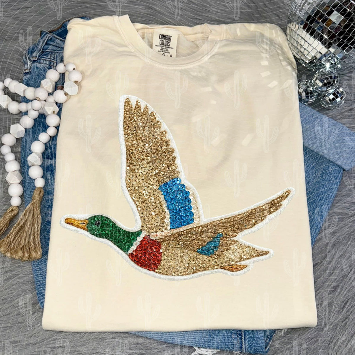 Faux sequin mallard (crafti)  DTF transfer