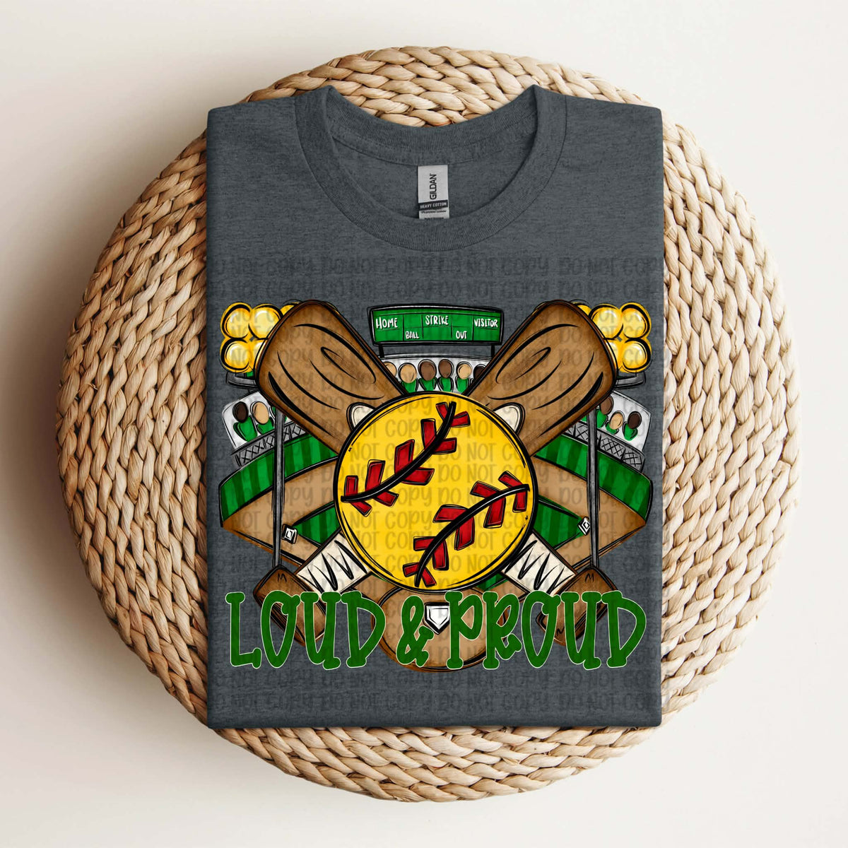 Loud and Proud softball (green) (VP) DTF Transfer
