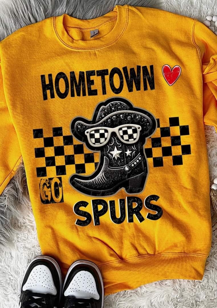Hometown spurs boot facing left (VIRGO) 55687 DTF transfer