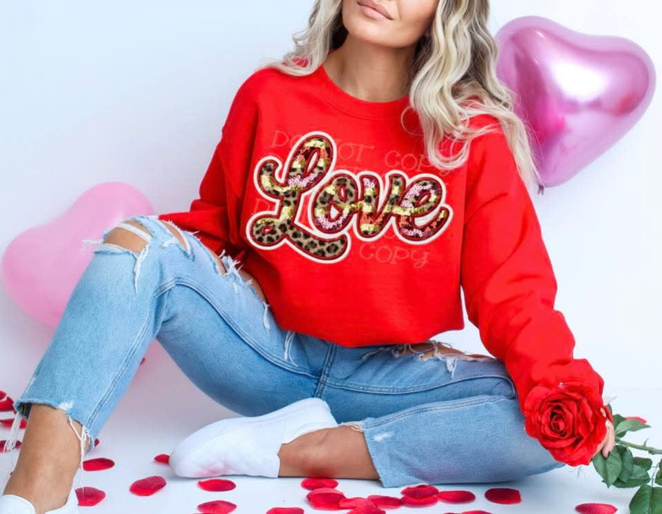 Love Cursive sunday special DTF transfer