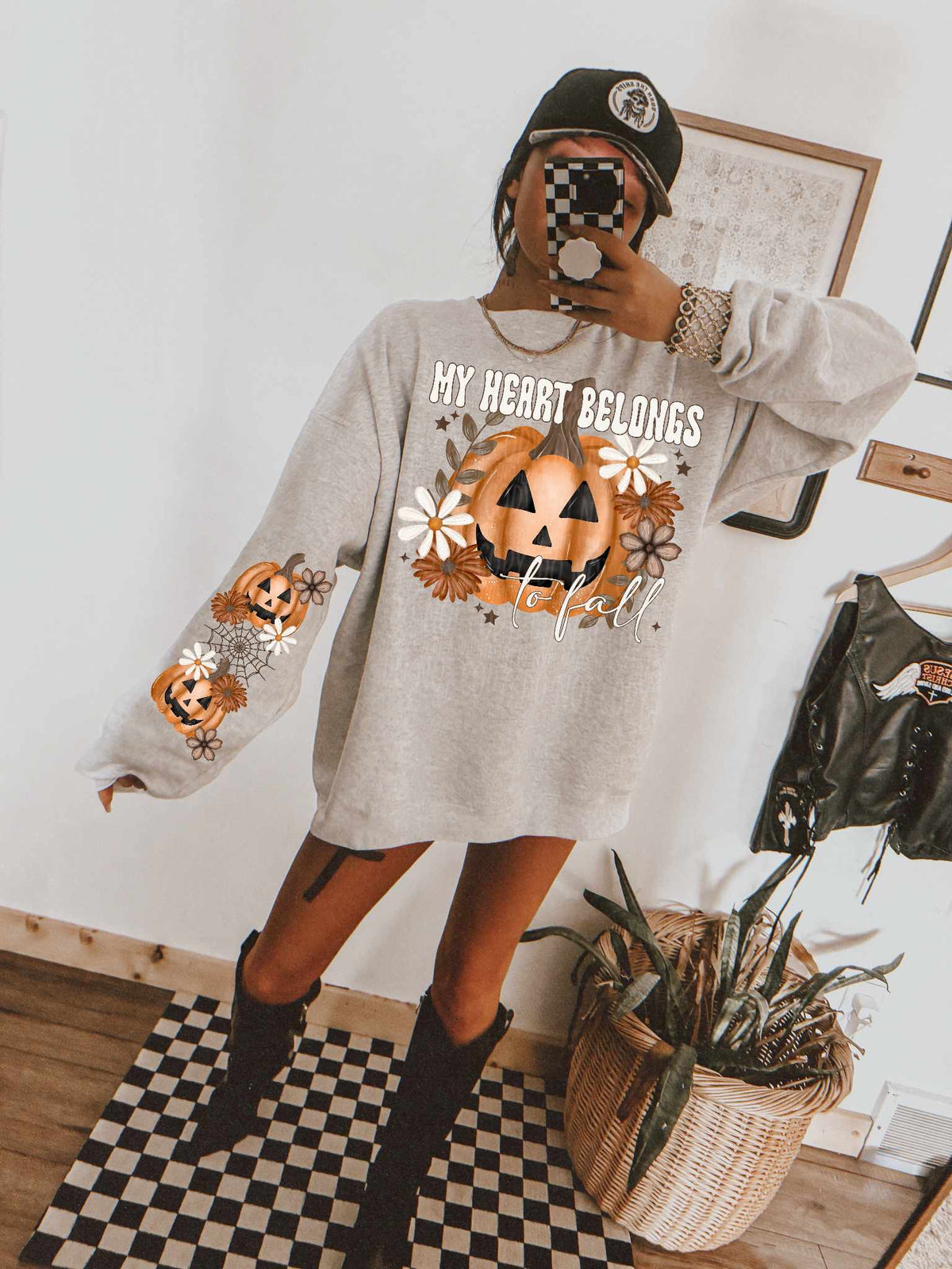 Fall pumpkins SLEEVE ONLY (CSC) 52320 DTF transfer