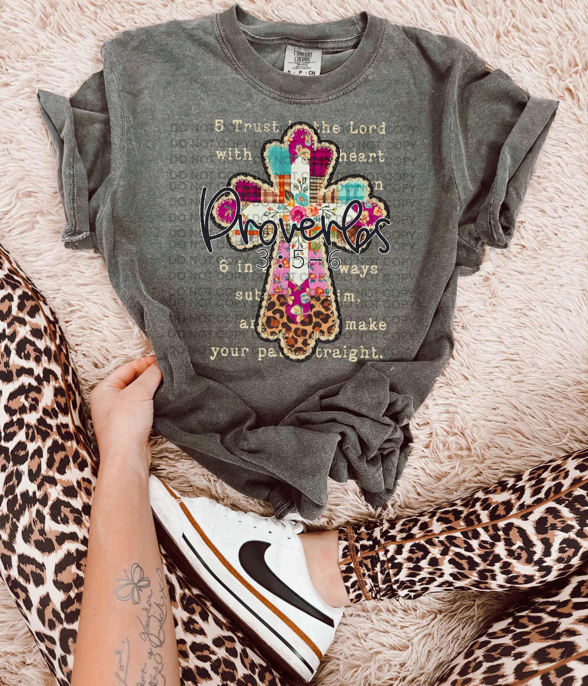 Proverbs patchwork cross (Scg) DTF Transfer