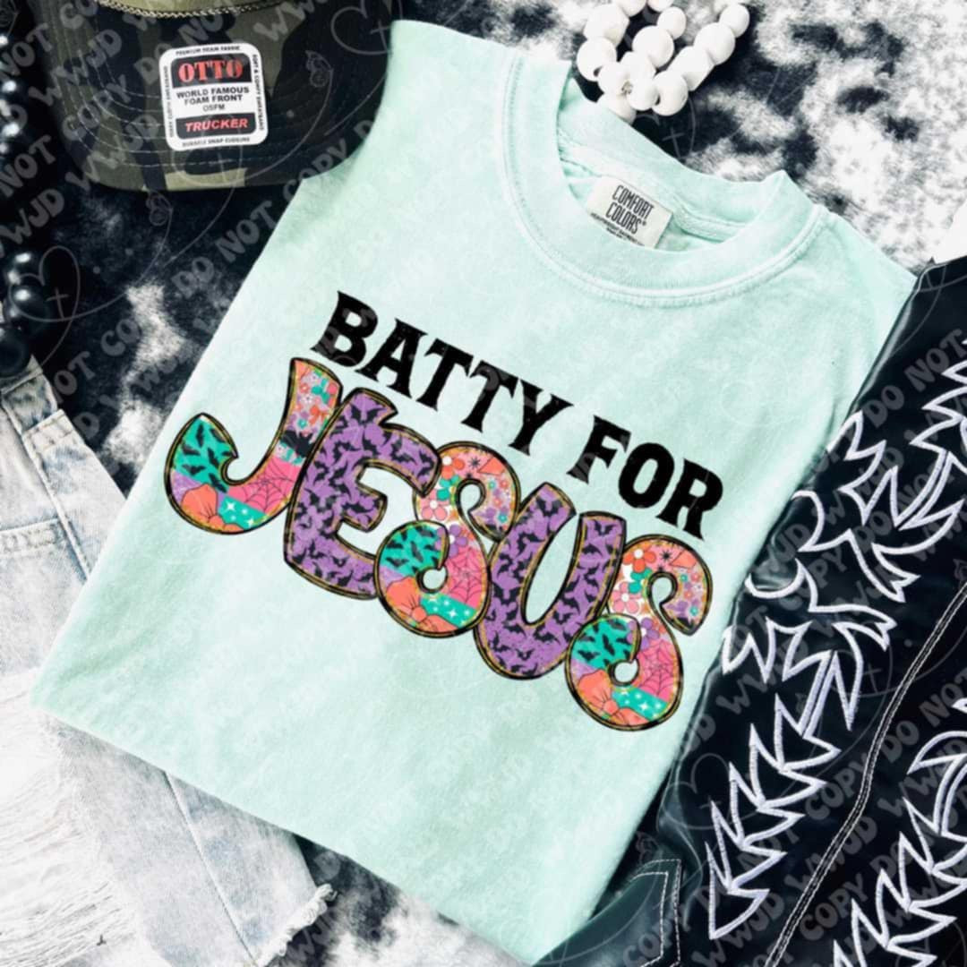 Batty for Jesus NO BAT 107986 DTF transfer