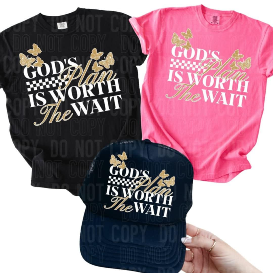 Gods plan is worth the wait (SBB) 95805 DTF transfer