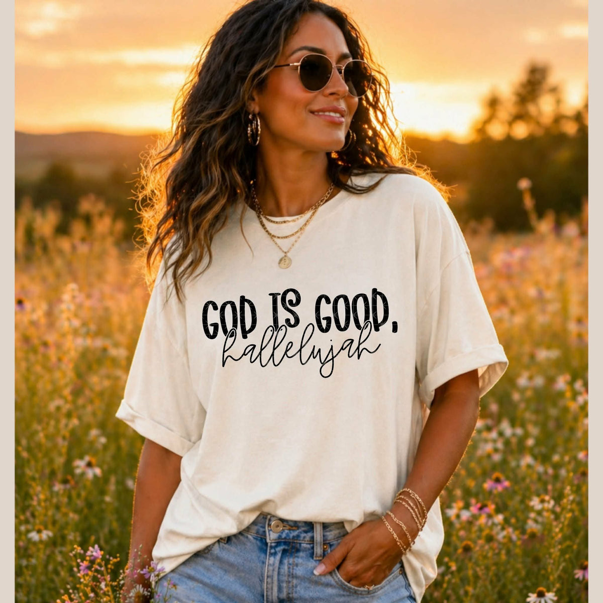 God is good hallelujah Sunday Special DTF transfer