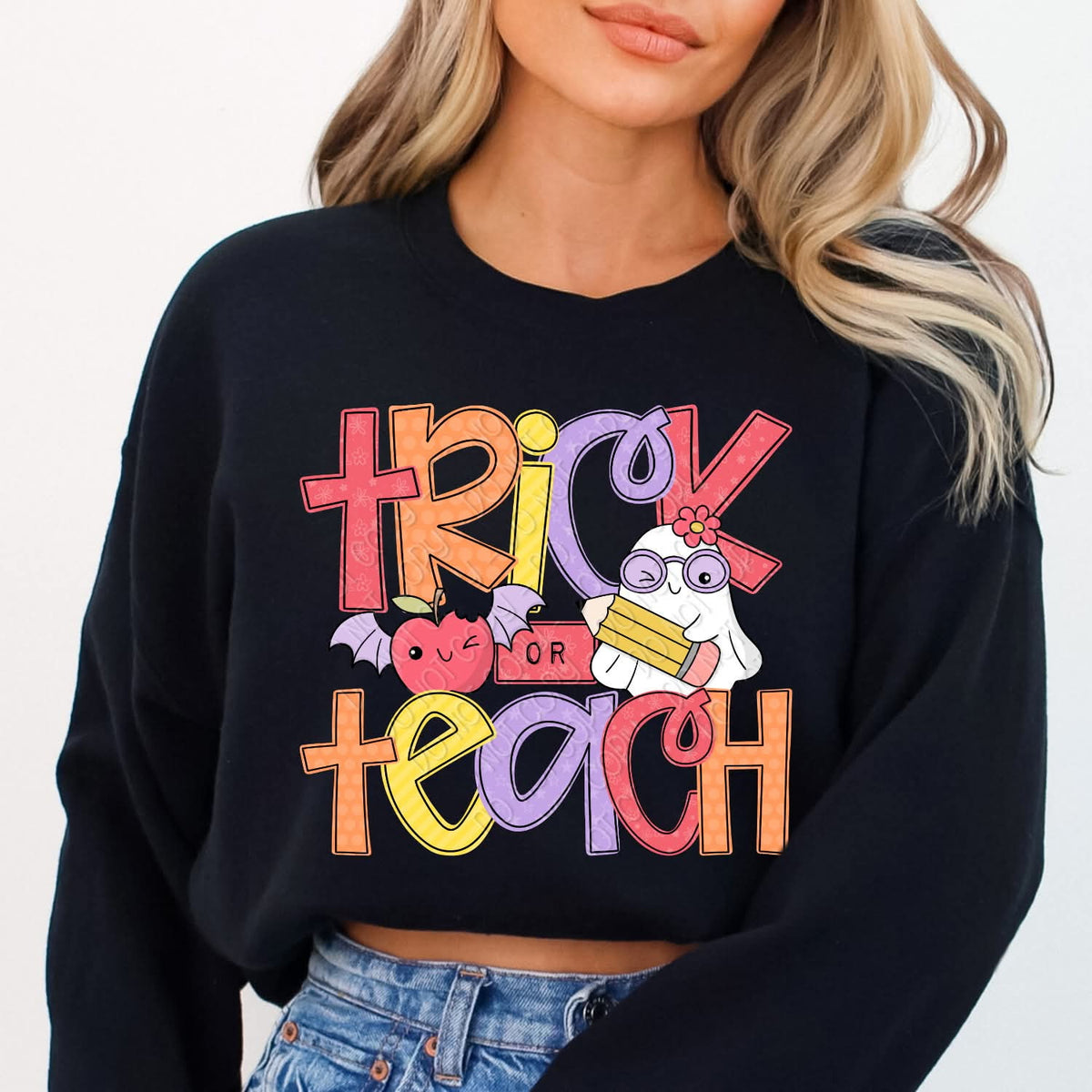 Trick or teach ghost (DWS) DTF Transfer