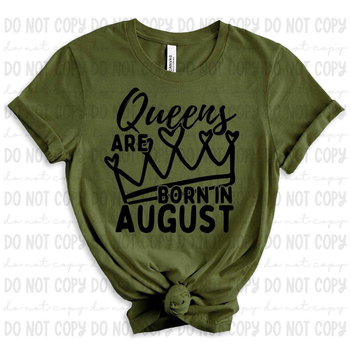 Queens are born in August BLACK (REVEL) 79755 DTF transfer