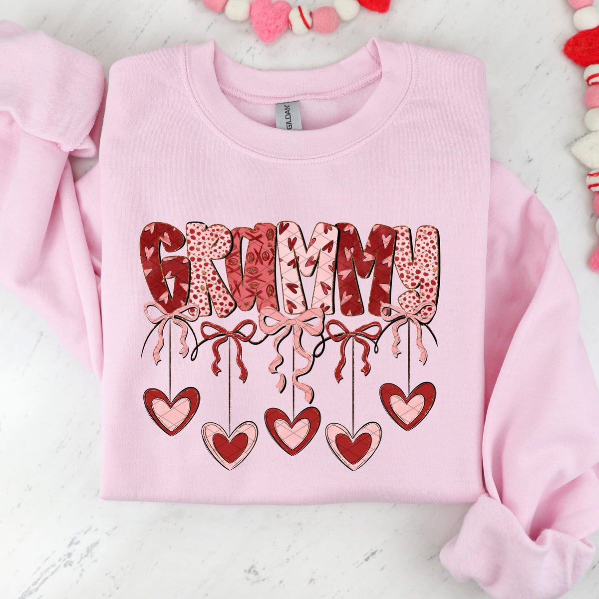 Grammy hearts and bows (SDD) DTF transfer