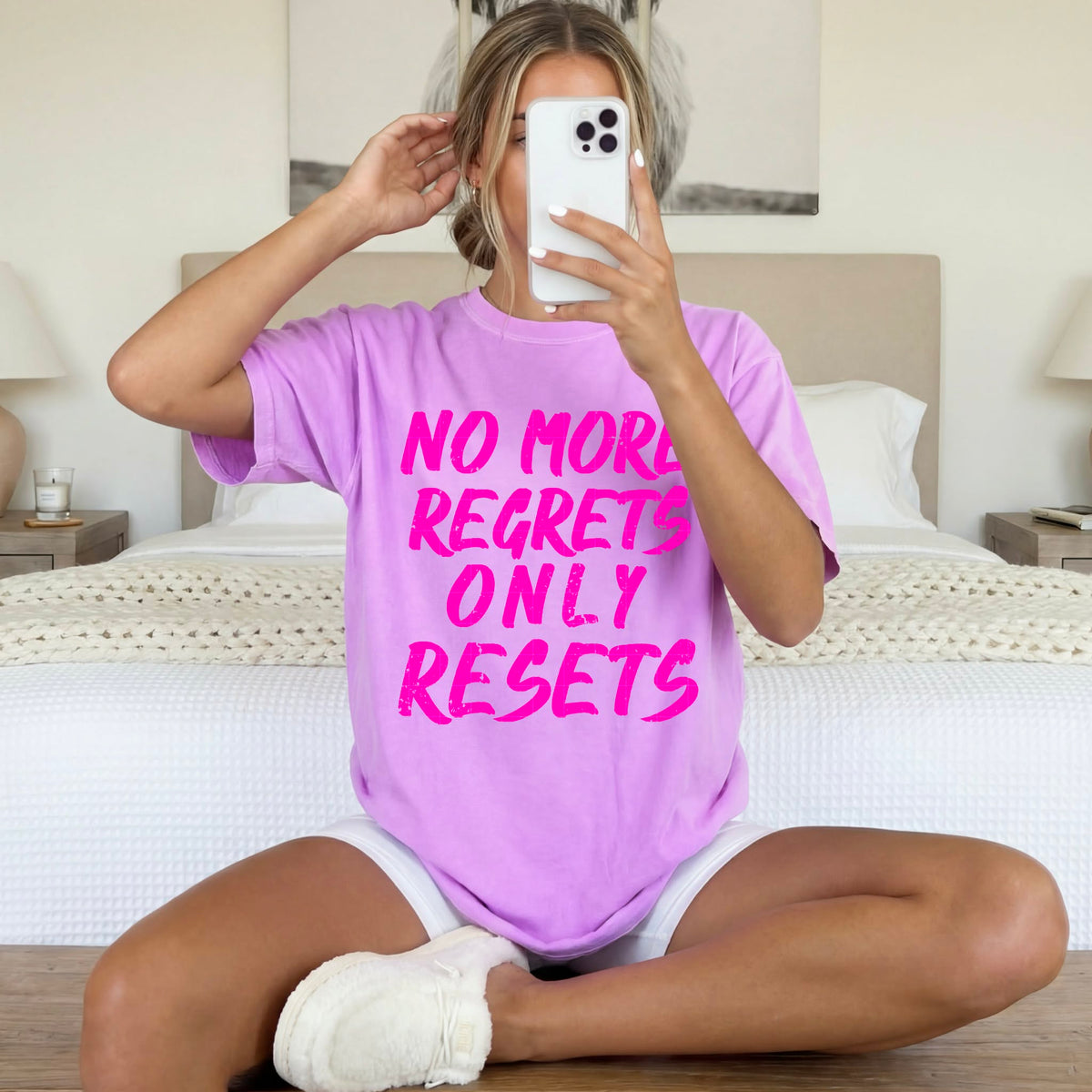 No more regrets only resets PINK (SDD) DTF Transfer