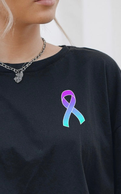 Purple and Blue ribbon pocket (PARKER) DTF transfer