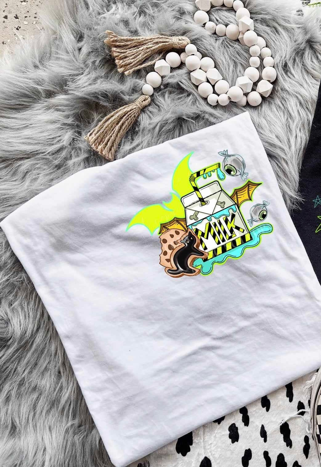 Milk and cookies green pocket (LUMI) 53736 DTF transfer