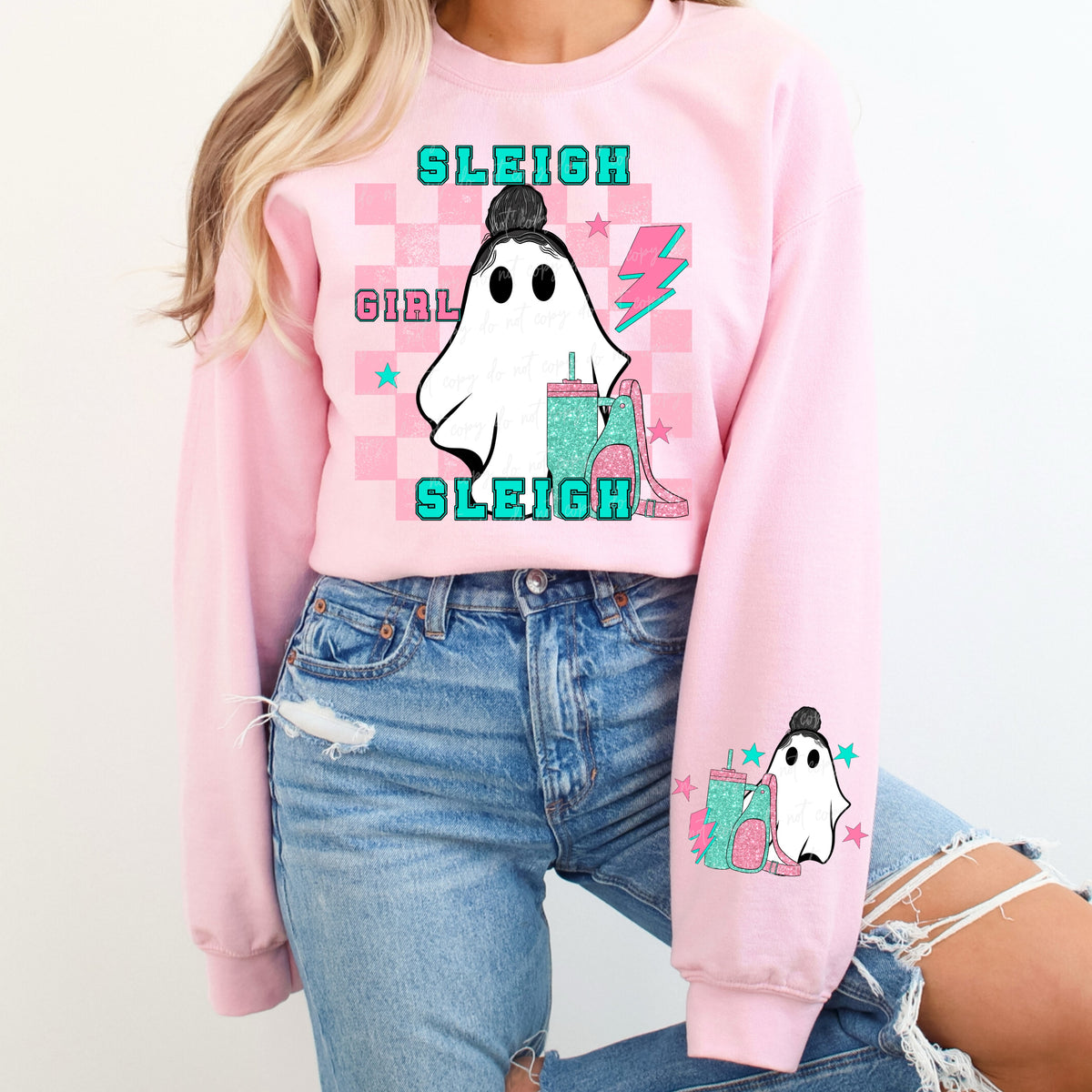 Sleigh Girl Black Haired Ghost 30180 DTF transfer