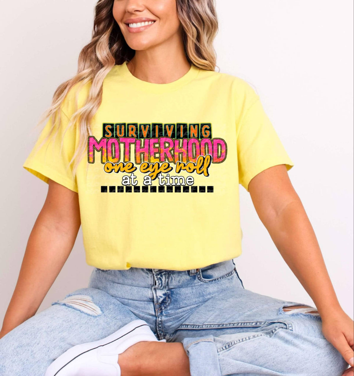 Surviving motherhood one eye roll at a time (C’s) 98877 DTF transfer