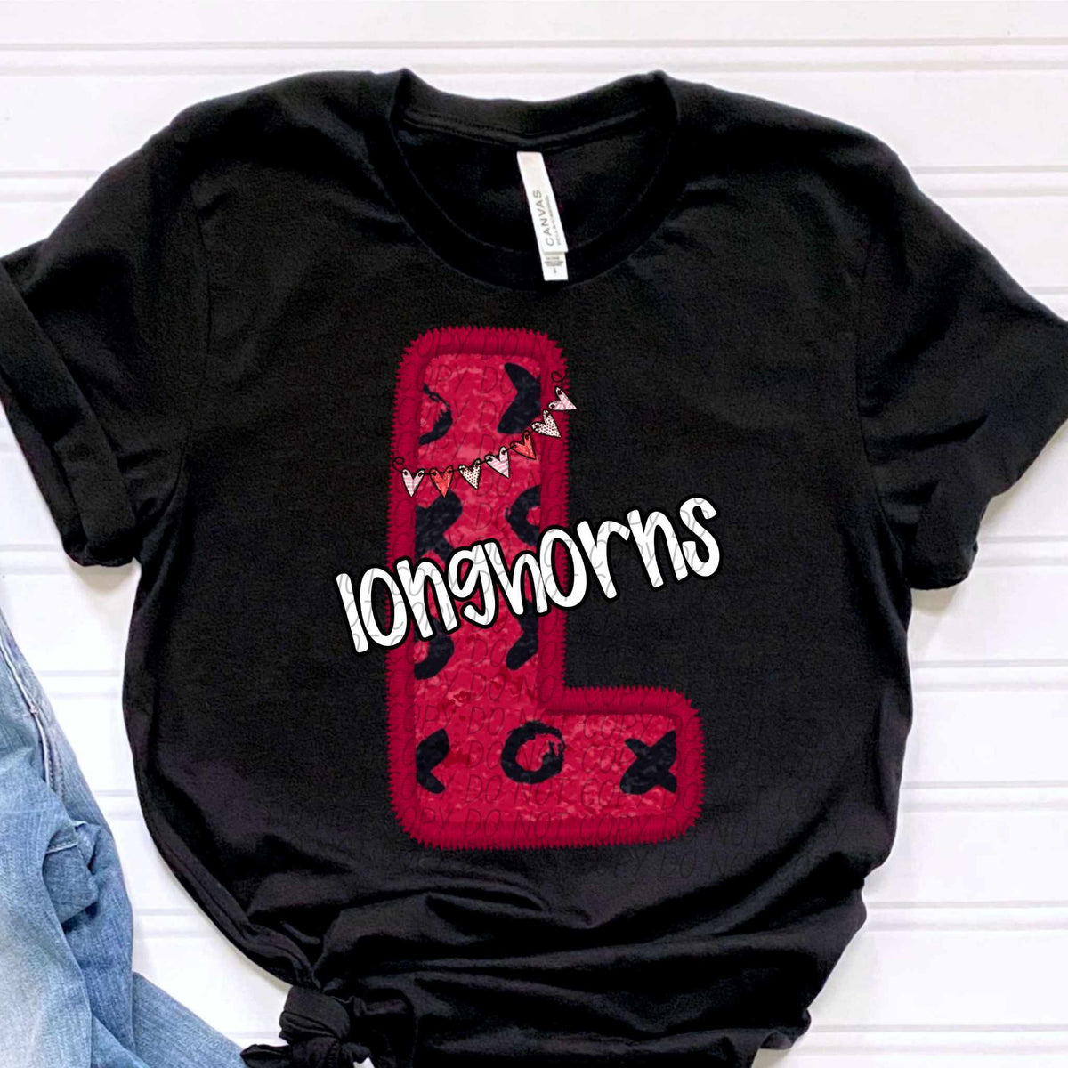 L longhorns valentine (CITY) 77935 DTF transfer