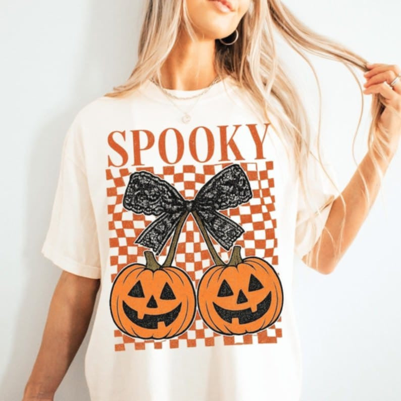 Spooky Cherry pumpkins 107792 DTF transfer
