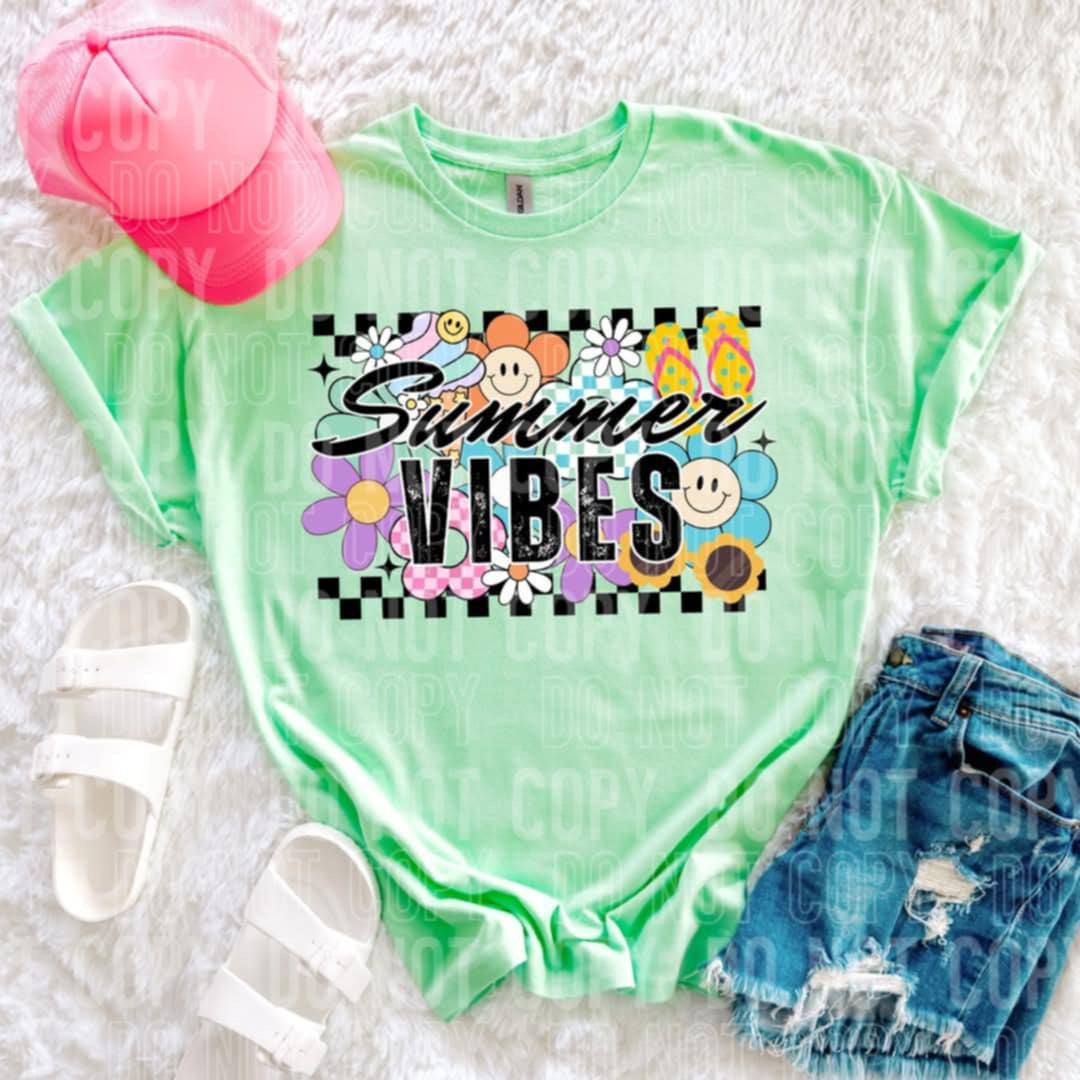 Summer vibes groovy background (SBB) 99538 DTF transfer