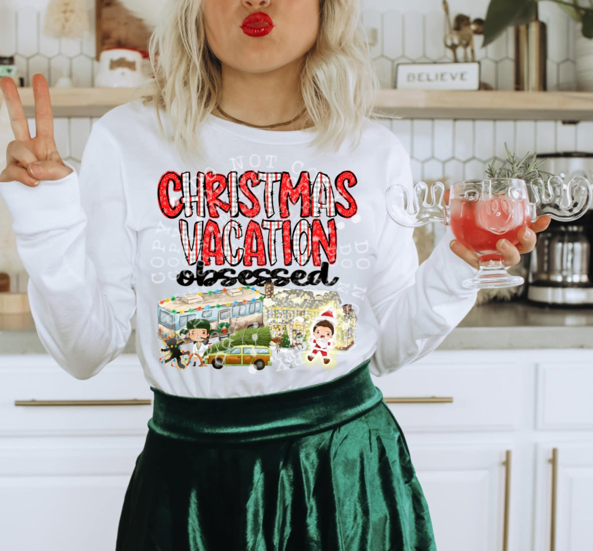 Christmas Vaca Obsessed (DD) DTF transfer