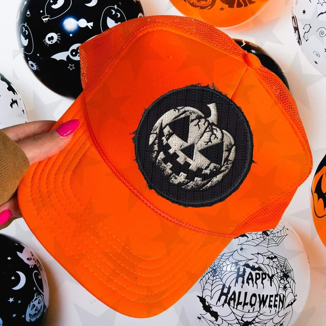 Pumpkin circle hat patch 55080 DTF transfer