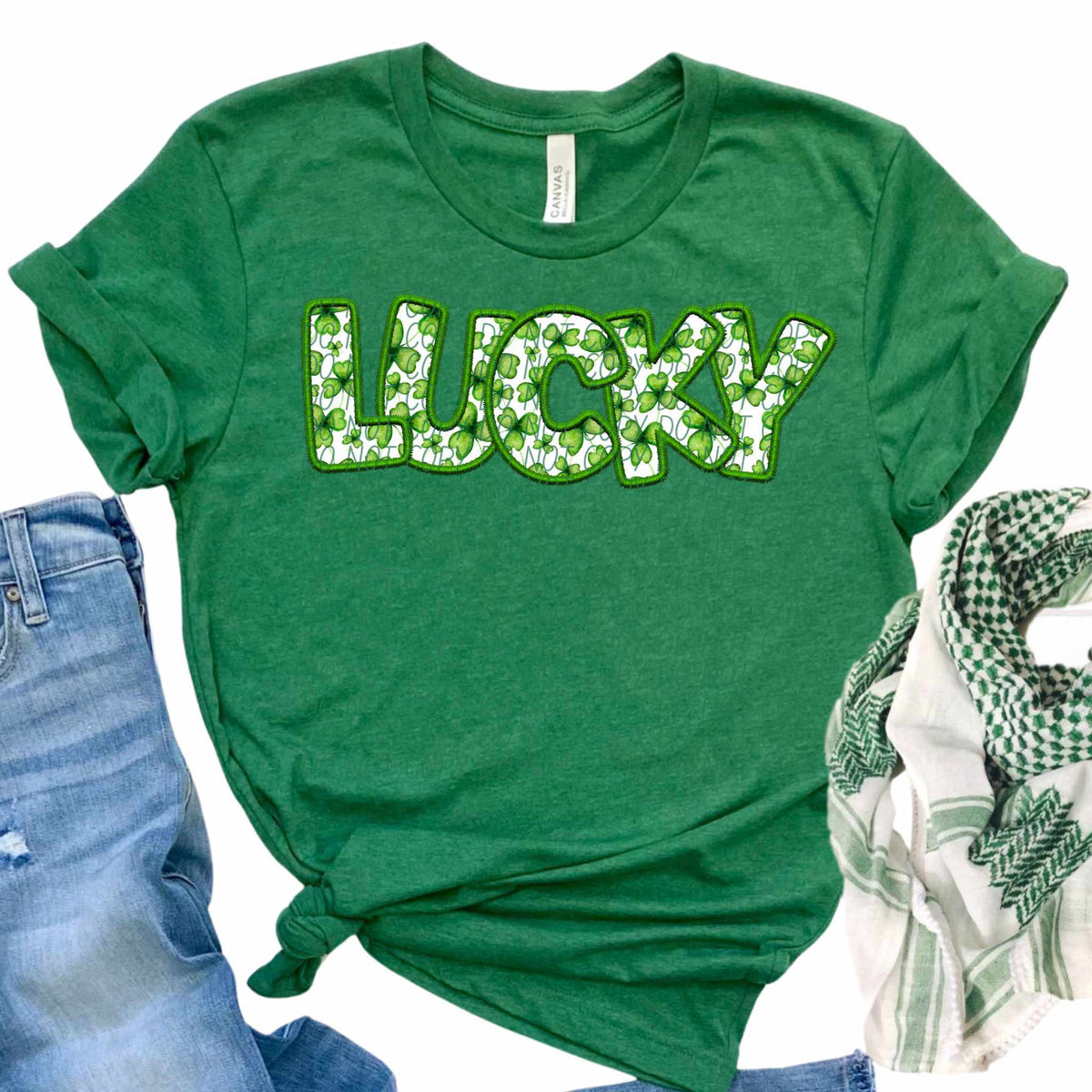 Lucky clover embroidery (CITY) 85091 DTF transfer