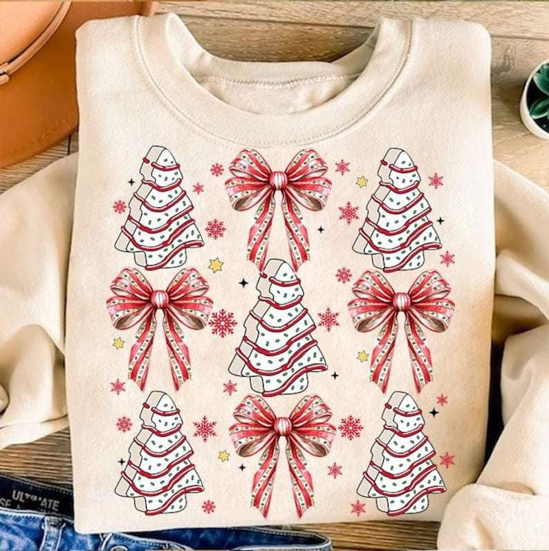 Christmas cake and bows 64922 DTF transfer