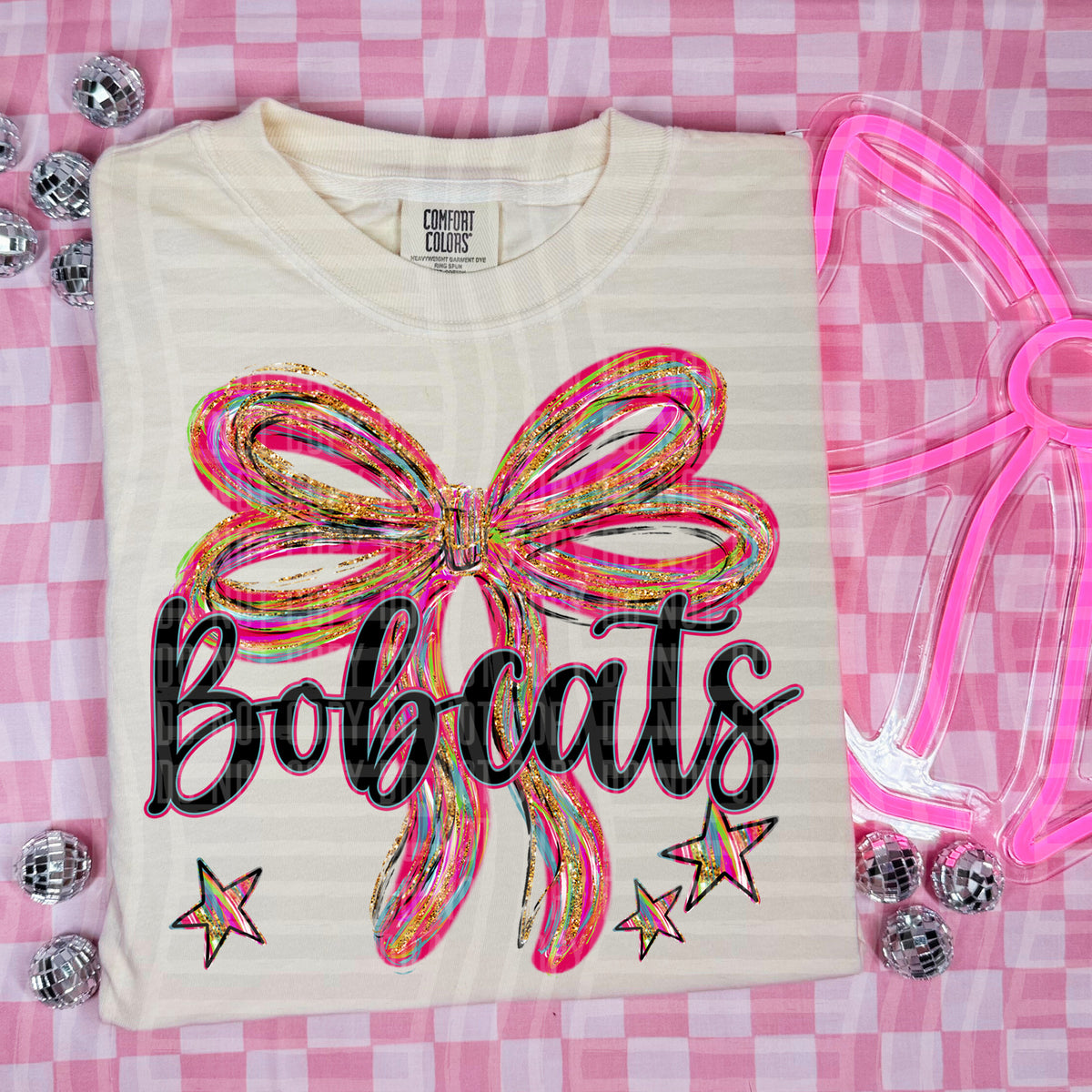 Bobcats Whimsical Bow (caplinger) DTF transfer