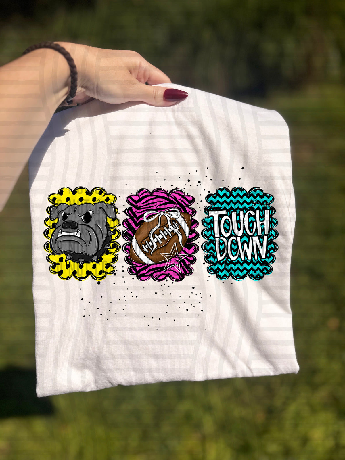 Bulldog No Font Preppy Bright Trio (Caplinger) 113070 DTF transfer