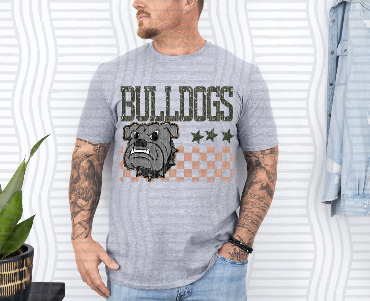 Spike Bulldog Tan Checker (Caplinger) DTF Transfers