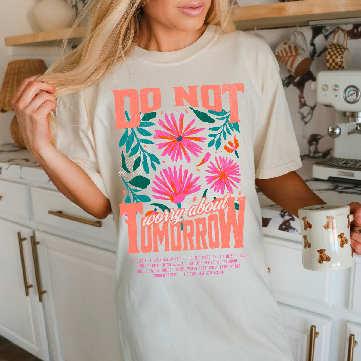 Do not worry about tomorrow peace font 94905 DTF transfer