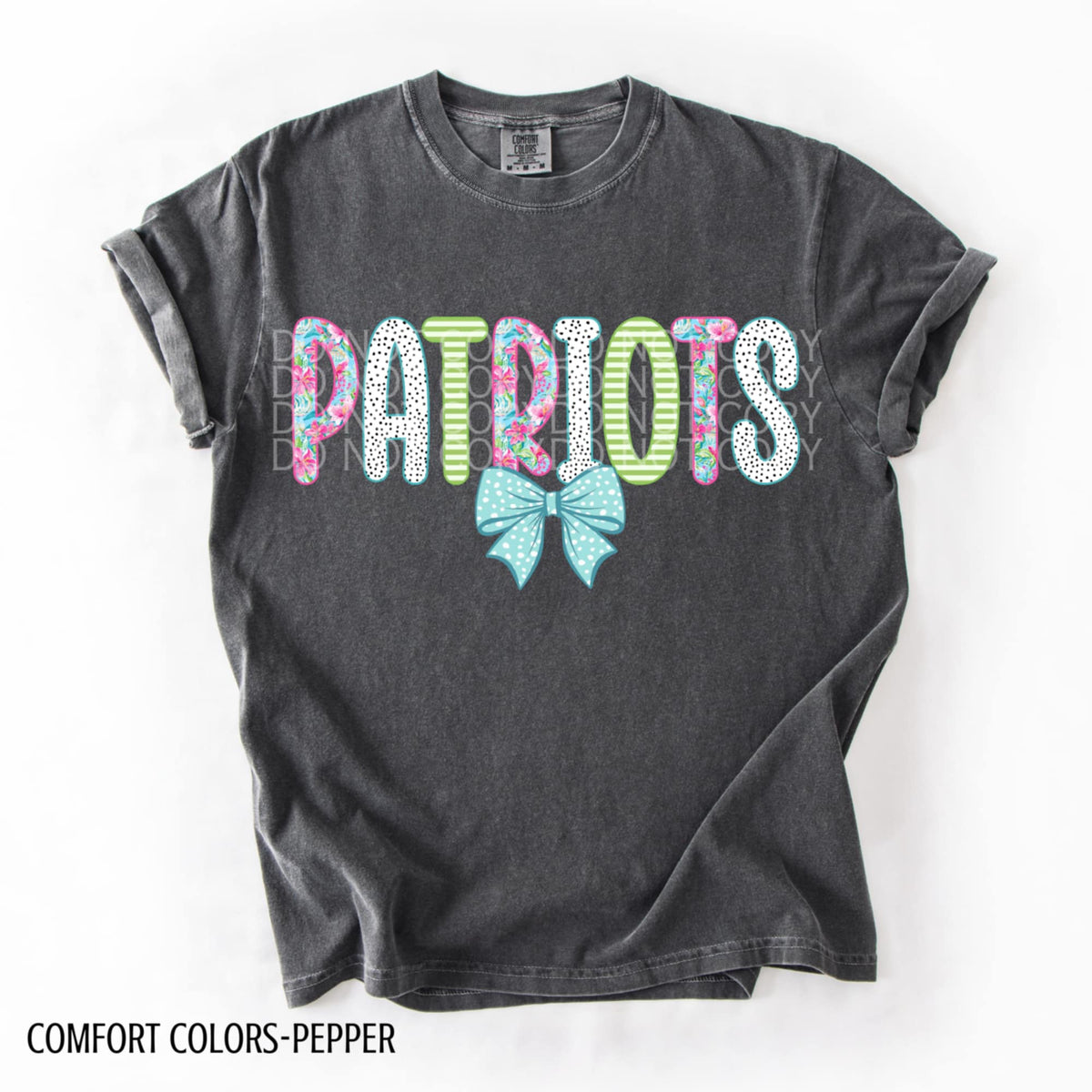 Patriots blue bow (CSG) 92423 DTF transfer