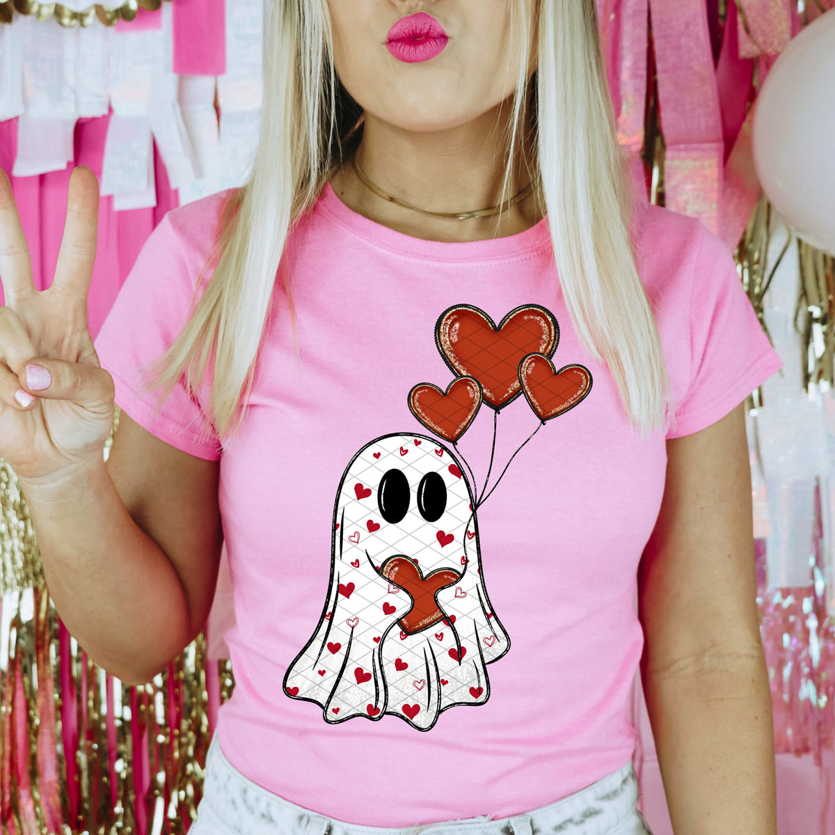 Valentine Ghost and Balloon (SDD) DTF Transfer