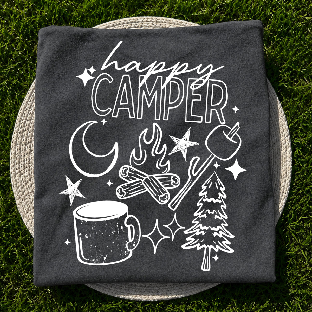 Happy camper (white) (CSC) DTF Transfer
