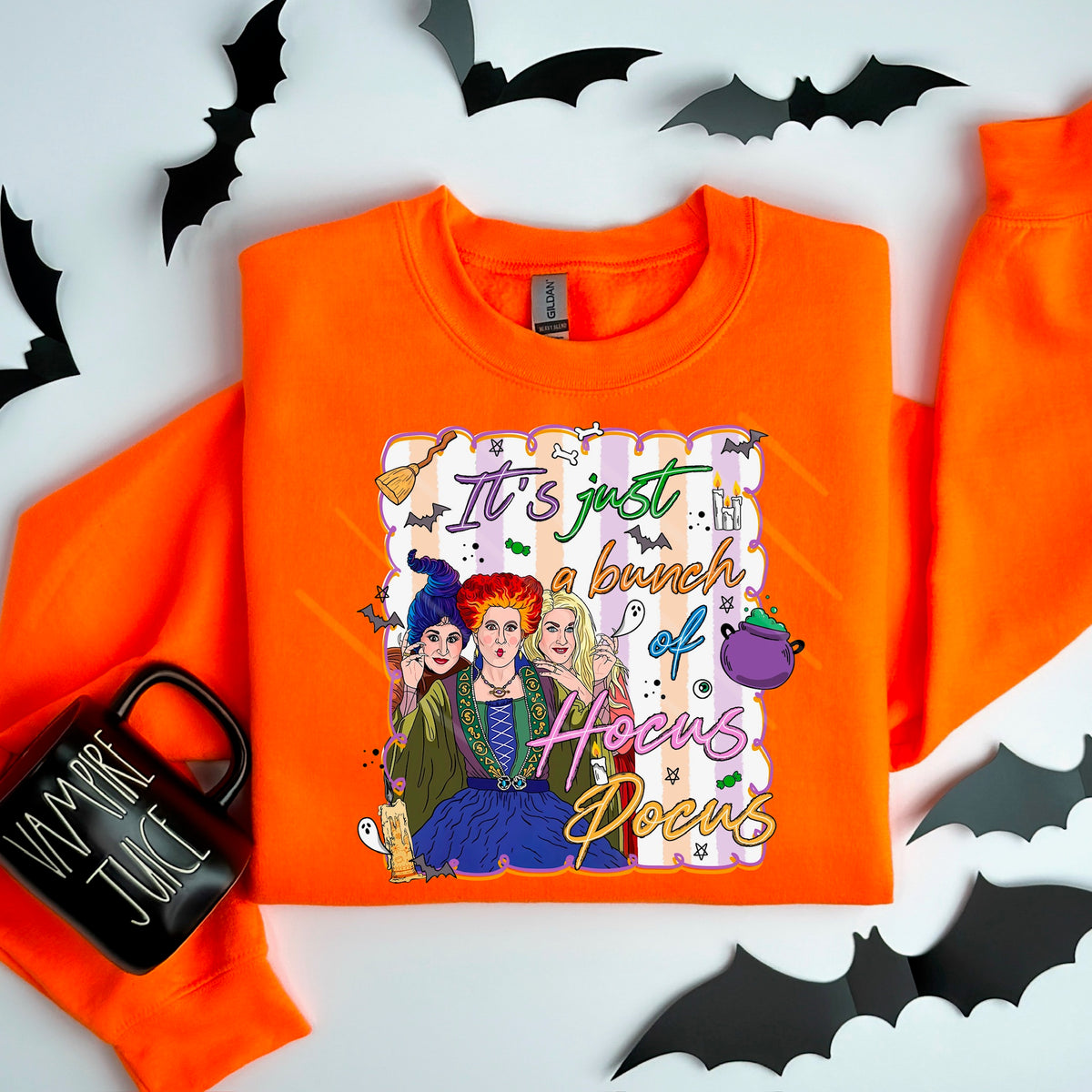 It’s Just A Bunch Of Hocus P witches with striped frame 111863 DTF transfer