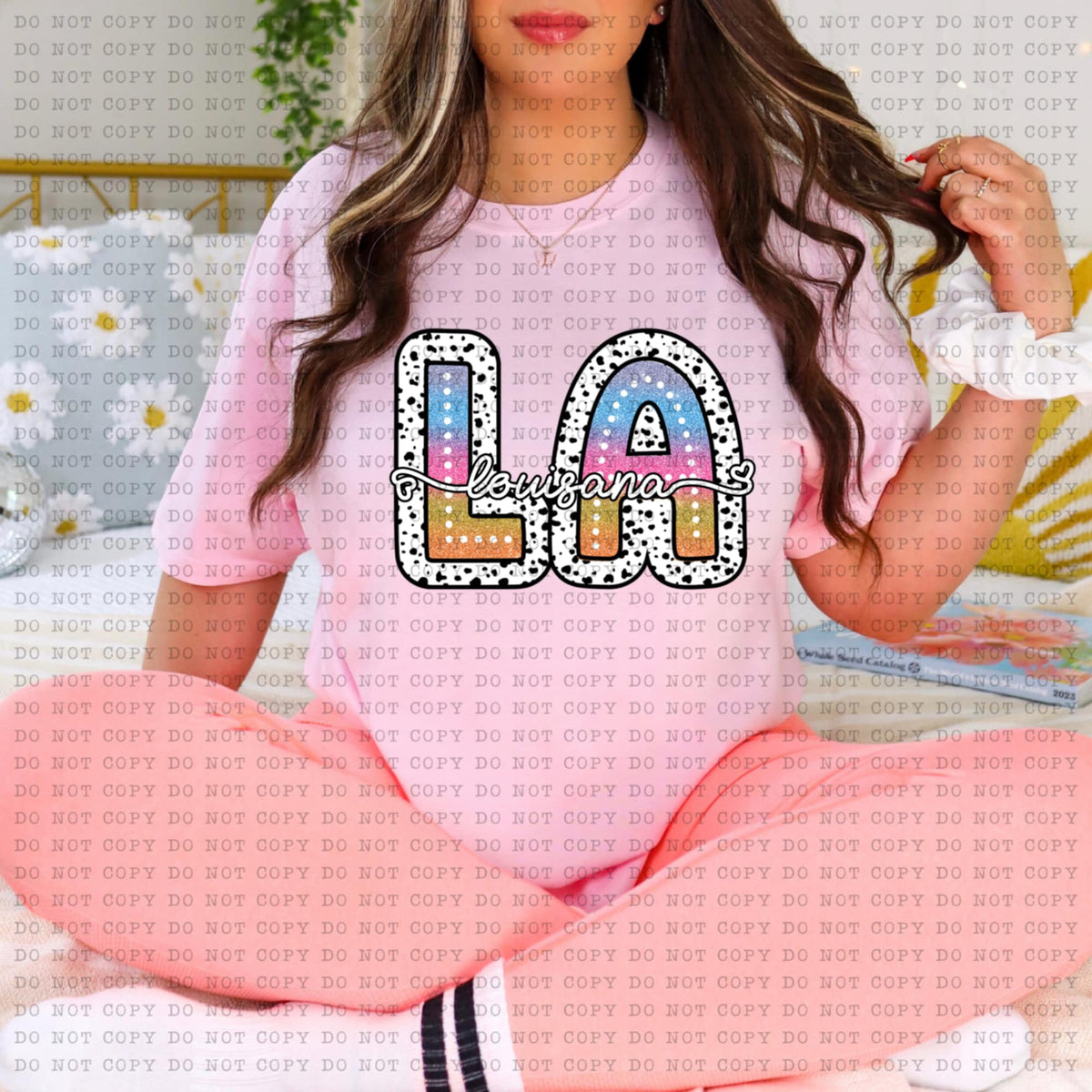 LA Louisiana tie dye dottie (ECHT) 94219 DTF transfer