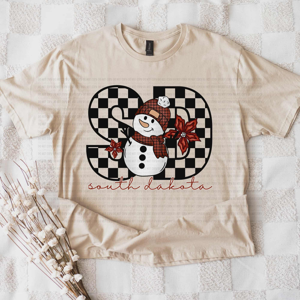 South Dakota snowman checker (REVEL) DTF Transfer