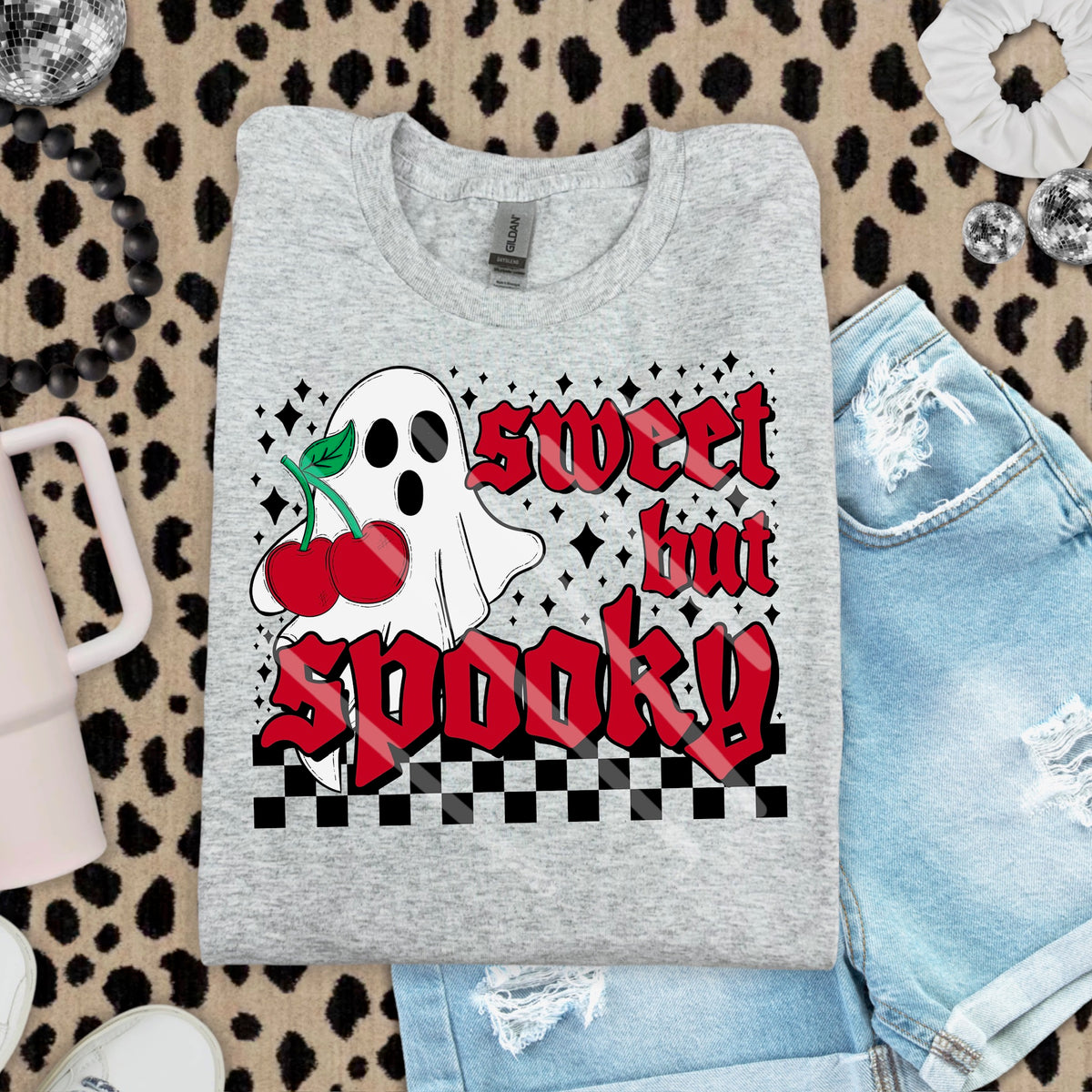 Sweet But Spooky Cherry Ghosts 110602 DTF transfer