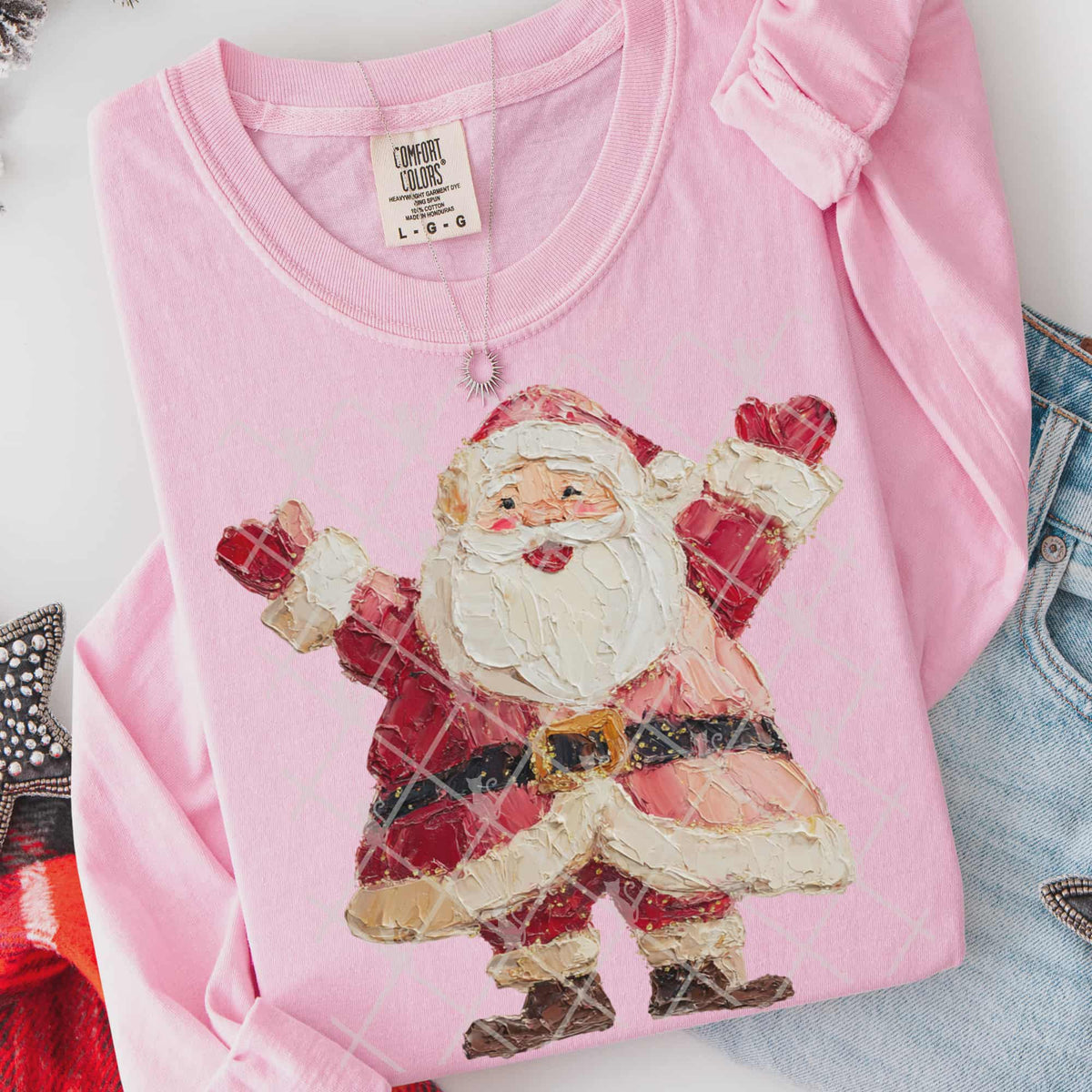 Faux Painted Santa (TTD) DTF Transfer