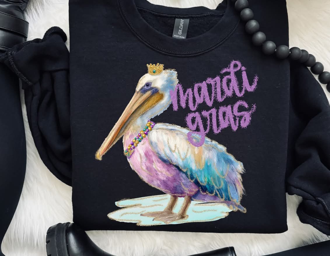 Mardi Gras pelican (S&G) DTF Transfer