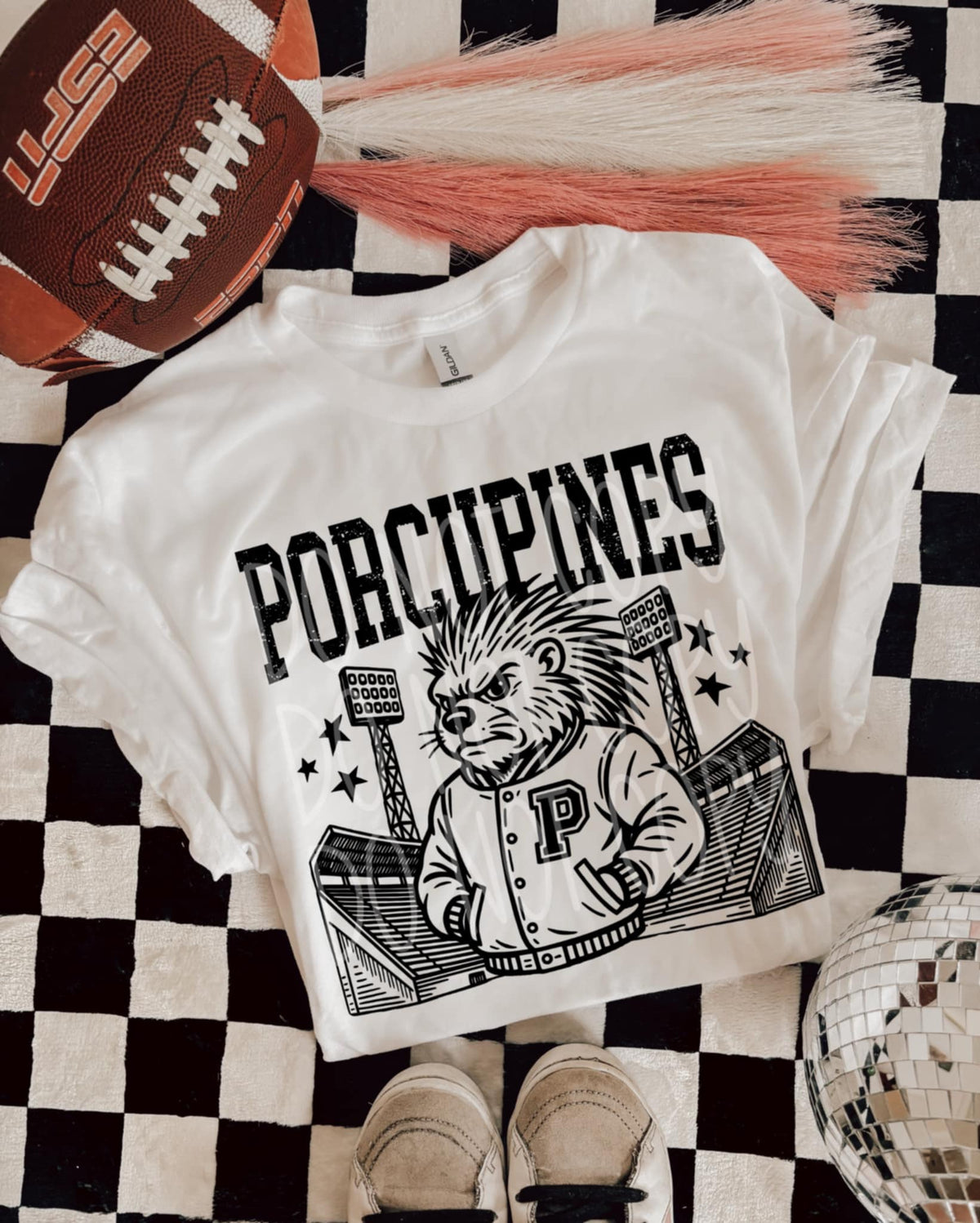 Porcupines Letterman mascots PHDC DTF transfer