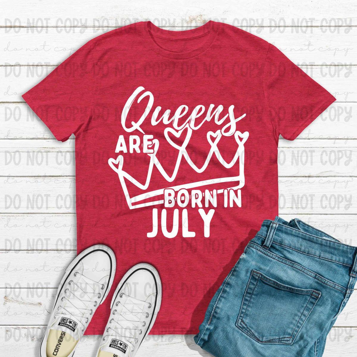 Queens are born in July WHITE (REVEL) 79740 DTF transfer